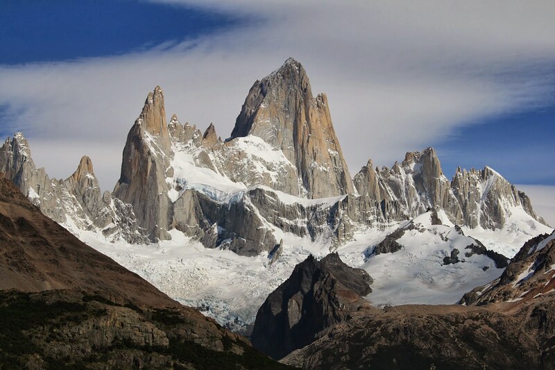 As agulhas de granito do Fitz Roy, Parque Nacional Los Glaciares